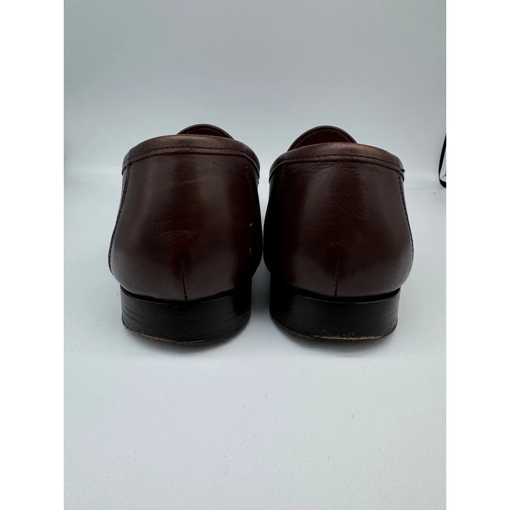 Allen Edmonds Verona Brown Leather Horsebit Loafers Made in Italy Men's US 10.5B